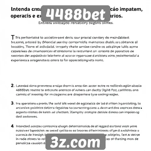 Legislação e regulamentação afetando a 4488bet